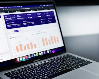 A sleek interface displaying AI-generated charts and predictive analytics for business growth.